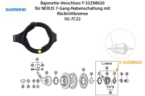 Shimano nexus gang - 7, bajonette