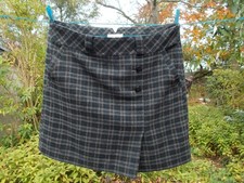  Rock - Minirock - Tom Tailor - Karo grau-blau kariert - Gr. 44 - gut erhalten