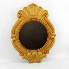 Wandspiegel aus massivem Holz geschnitzt Coloriert Landhausstil.