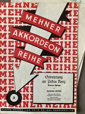 Erinnerung an Zirkus Renz Bravour Galopp G. Peter Roland Einzel Akkordeon Noten