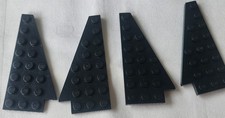 4 x Lego Flügelplatte 2x3933/ 2x3934 in schwarz
