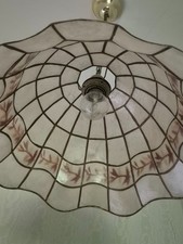 Schöne alte Perlmutt  Hängelampe Vintage Retro Antik