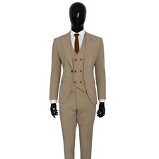 Slim Fit Herrenanzug mit Weste