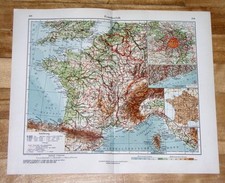 1928 ORIGINAL VINTAGE MAP OF