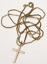 Gold 333 Kette mit Anhänger Kreuz 