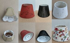 Ersatzschirm für Fassung E14 Leuchten-Lampen-Schirm Stoffschirm Höhe ca. 10cm