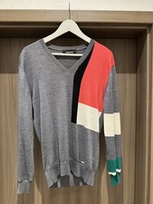 Dsquared Feinstrick Pullover /Grau mit Colourblock-Elementen/ Gr. S / Topzustand