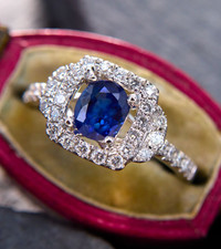 925 silber blauer saphir - silber,