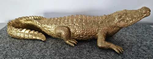 Krokodil echse gold 40cm - krokodil,