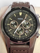 Fossil Herrenuhr CH2891 – Coachman Chronograph | Edelstahl & Echtleder | 10 ATM
