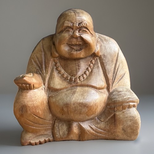 Schöner holz buddha - holz-buddha, (hoti)