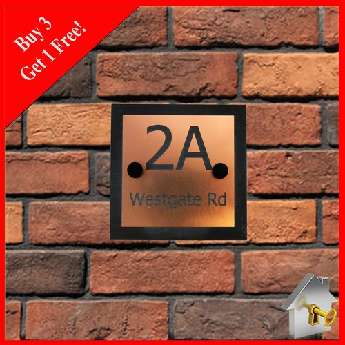 Moderne hausplakette eckig - moderne,