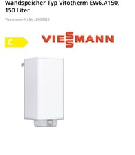 Viessmann Vitotherm EW6.A150 Elektro-Wandspeicher 150 Liter ZK03825