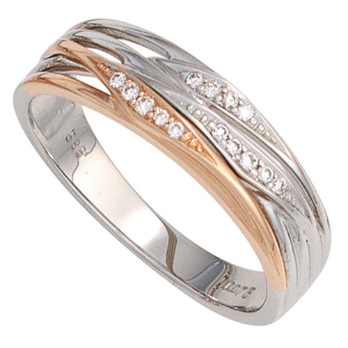 Damen ring weißgold rotgold - ring,