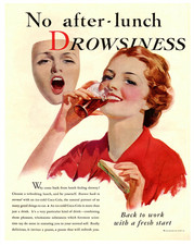Coca-Cola Poster Vintage After-Lunch Werbung 1930er Wandbild -...