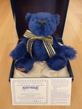 Merrythought Teddybär + Blue Sapphire Ltd. + Rarität + vers. Versand gratis