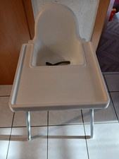 ANTILOP Kinderstuhl Hochstuhl in weiß/silberfarben
