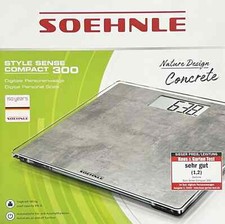 Soehnle Digital-Personen-Waage Compact 300 bis 180 Kg Grau Natur-Stein NEU