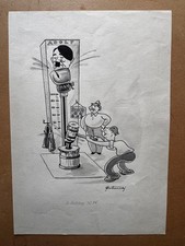 Karikatur Adolf Hitler, auf