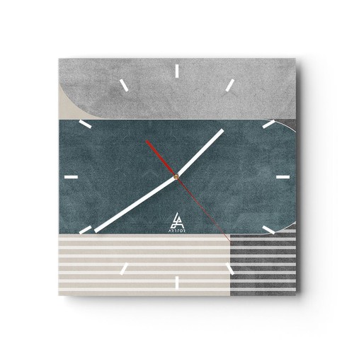 Modern wanduhr 30x30cm - 30x30cm, analog