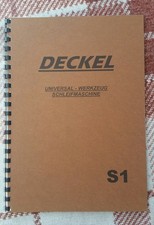 DECKEL S1, Betriebsanleitung