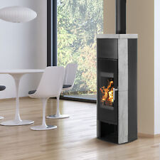 Kaminofen wasserführend Schmitzker Aqua Holzofen Speckstein Schwedenofen 7 kW