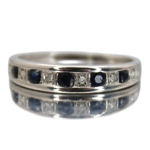 Diamant saphir ring weißgold - saphir,