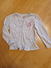 Sweatjacke Mädchen Gr. 122 Disney C&A Frozen Anna und Elsa creme Glitzer