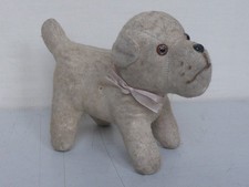 altes Spielzeug Tier alter Hund vmtl. Holzwolle 18,5 cm DDR? VEB Spielw. Gehren?