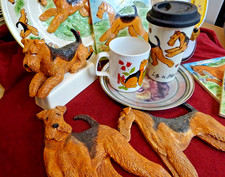 12 tlg. Konvolut Airedale