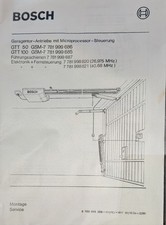 BOSCH Bedienungsanleitung zur Montage GTT 50 GSM-7 781 999 686 & 687 GTT 100