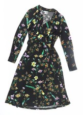 H&M Wickelkleid Damen schwarz