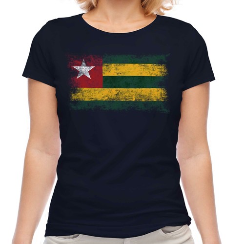Togo distressed flag damen - togo,