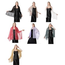 Woman Mantilla Wrap Lace Trim