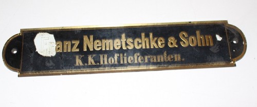 Antikes schild klavierbauer - schild,