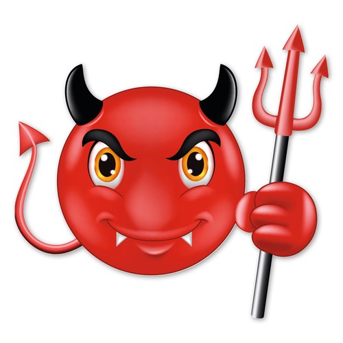 Smiley aufkleber teufel - 1, i