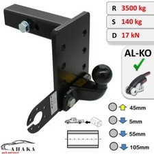 AHK 2” 50x50mm Höhenverstellbar Anhängebock Adapter für QUAD ATV RASENMÄHER