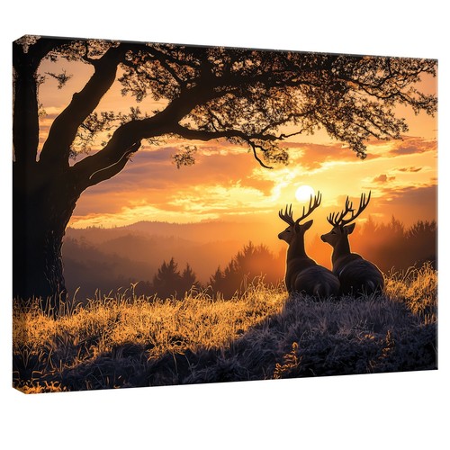 Leinwand bilder hirsch tiere - bilder,