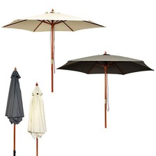 Sonnenschirm Schirm Gartenschirm Holzgestell UV15 Ø2,5m 3m 4m wählbar