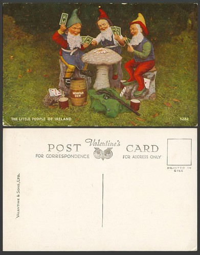 Irische alte postkarte wichtel - irische,