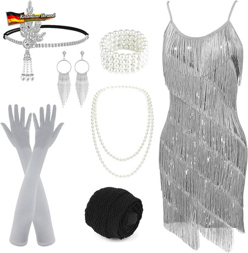 Damen vintage flapper kleid - flapper,