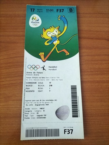 Used ticket olympic 08 - used, 17.08