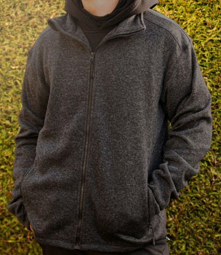 Herren fleecejacke dunkelgrau - herren,