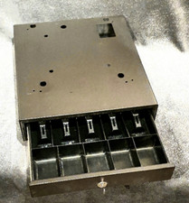 Registrierkassen-Schubladengehäuse mit Schubladen u. Wechselgeld-Einsatz, schw.