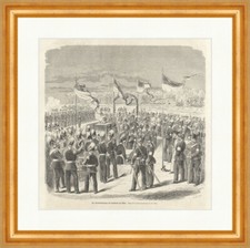 Die Grundsteinlegung des Denkmals in Alsen Beck Superpreis V Gerahmt 0167