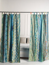 Indischer alter Sari Türkis