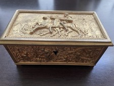 Metall Schatulle Messing Schmuckkästchen Schwer Reliquiar