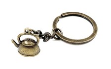 Teekanne Tee Kocher Schlüsselanhänger Metall Glücksbringer Anhänger Geschenk
