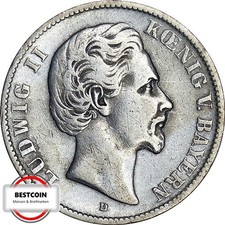 J 41  2 Mark BAYERN Ludwig 2 von 1876 D in SS  2653
