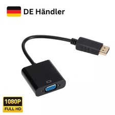 DisplayPort zu VGA Adapter DP Stecker auf VGA Buchse Konverter PC Mac Beamer